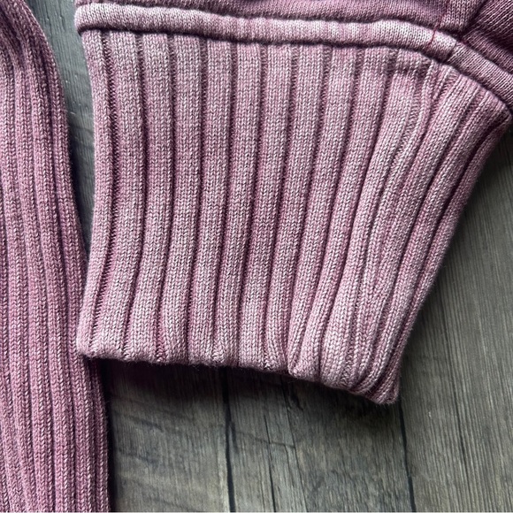 Aerie | Oversized Red Mock Neck Long Sleeve Slouchy Lounge Sweatshirt Small - Picture 3 of 12